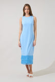 Amenia Sleeveless Fringe Midi Dress