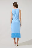 Amenia Sleeveless Fringe Midi Dress