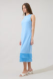 Amenia Sleeveless Fringe Midi Dress