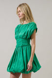 Sarahi Ruched Bubble Mini Dress