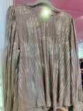 See and Be Seen Gold Metallic Blouse