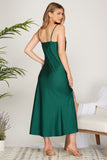 Leila Green Satin Midi Dress