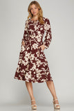 Riley Floral Midi Dress