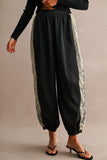 Side Lace Trim Pants