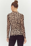 Cheetah Mesh Top