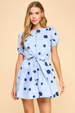 Jessie Blue Polka Dot Dress