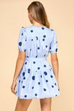 Jessie Blue Polka Dot Dress
