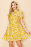 Dazzling Shimmer Yellow Dress