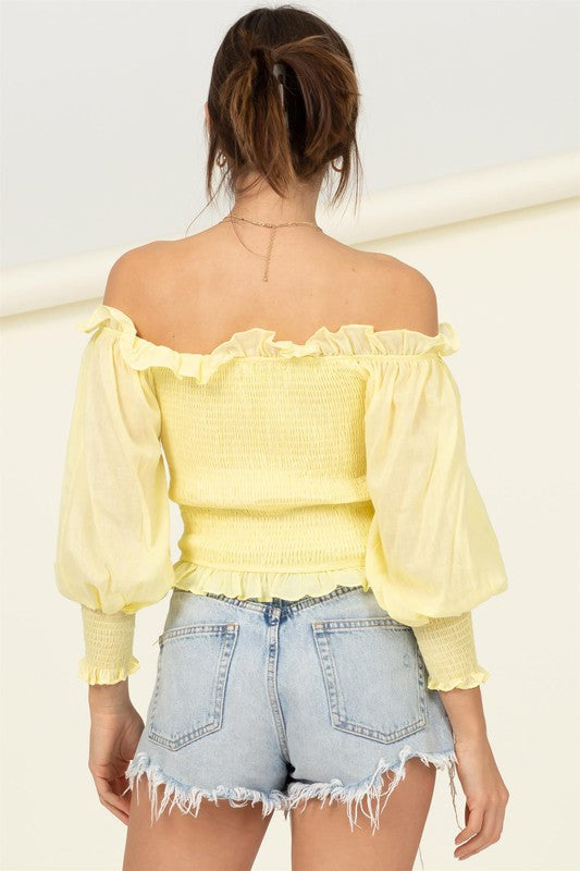 Sunny Out Off The Shoulder Top